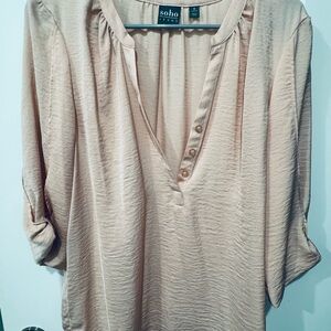 Soho New York & Company Pink Button Blouse
